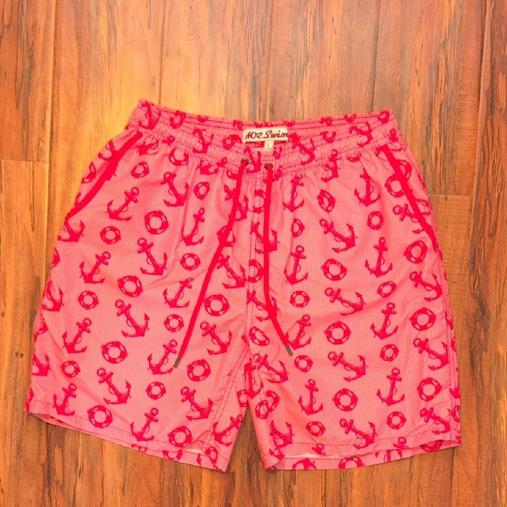 Mr.Swim Pink Athletic Anchor Shorts